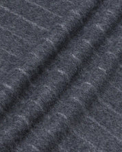 DRÔLE DE MONSIEUR Grauer Pinstripe Wollmantel