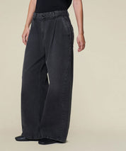 LOIS Jeans Bundfaltenhose aus Black Denim