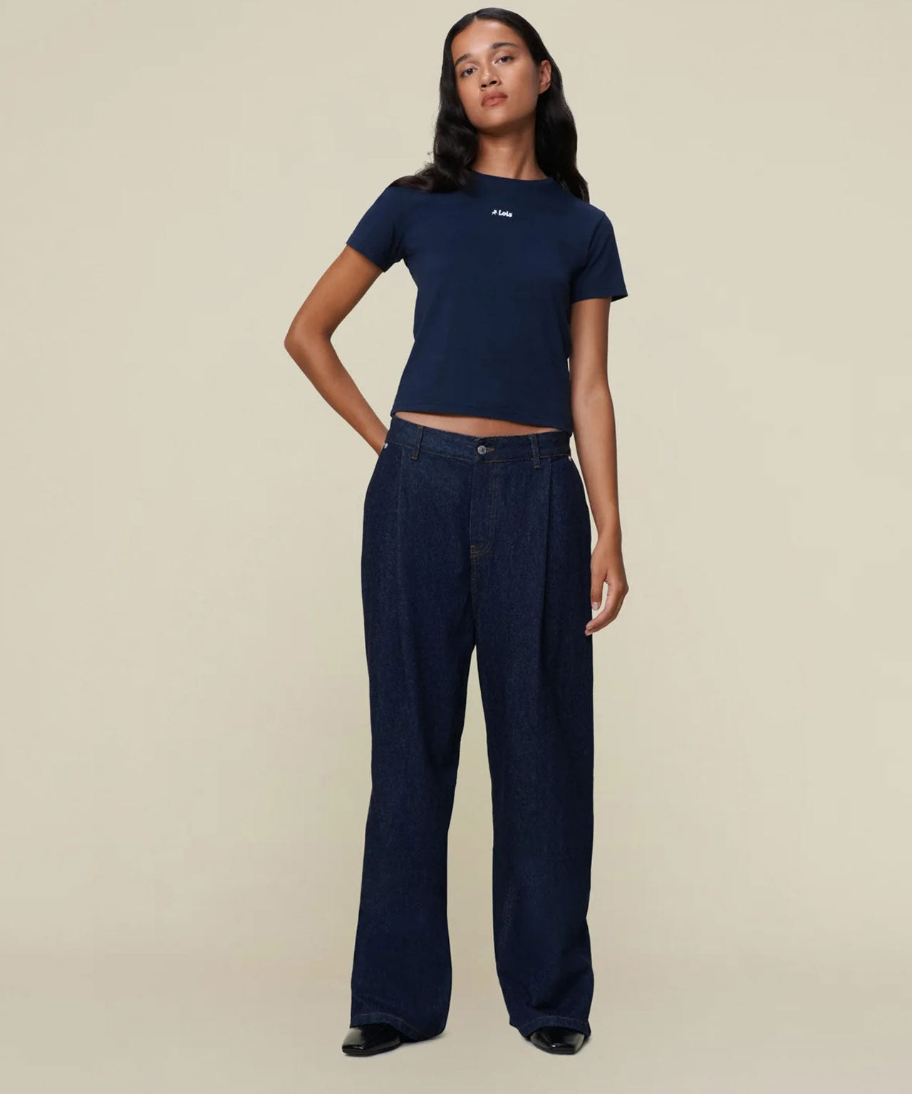 LOIS Jeans Raw Denim mit Bundfalten