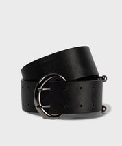 LOW CLASSIC Schwarzer, breiter Ledergürtel