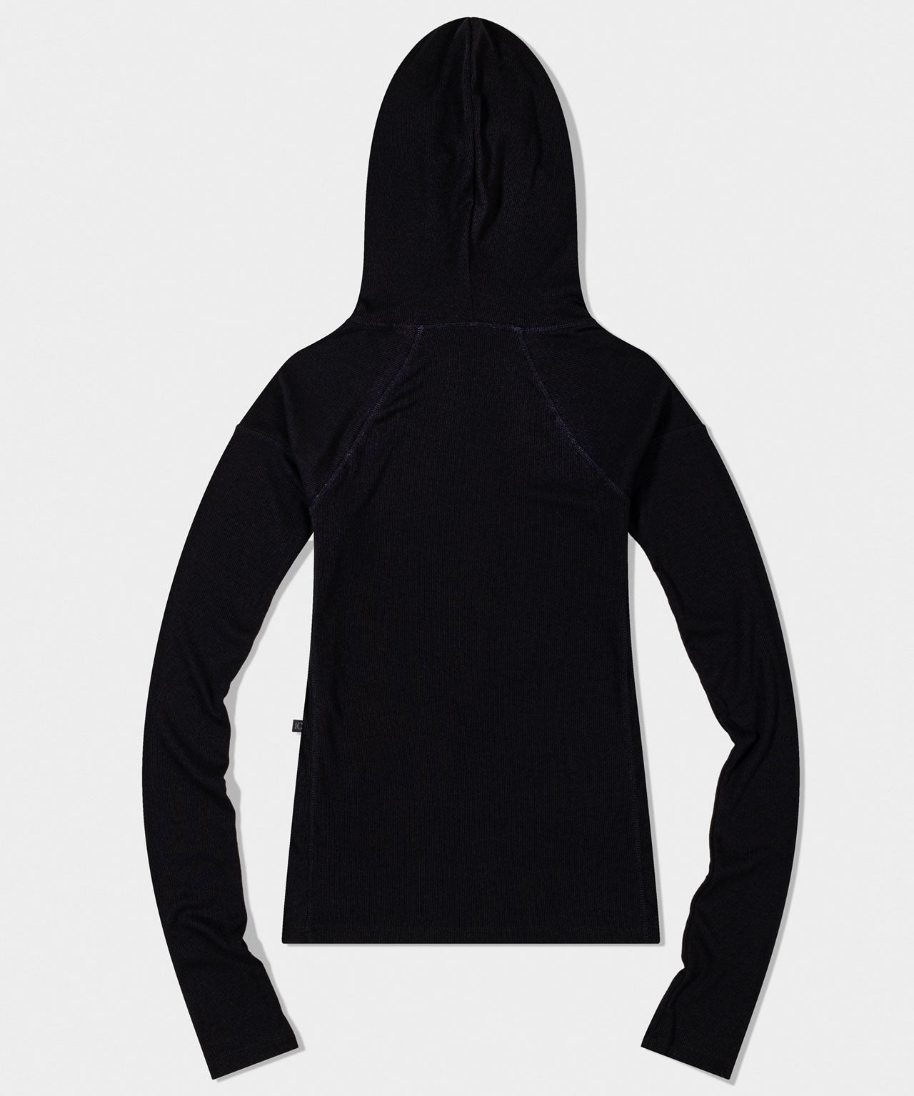 LOW CLASSIC Ripp-Longsleeve mit Kapuze