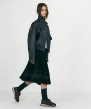 LOW CLASSIC Graue Kunstlederjacke