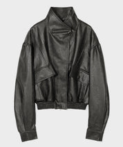 LOW CLASSIC Graue Kunstlederjacke