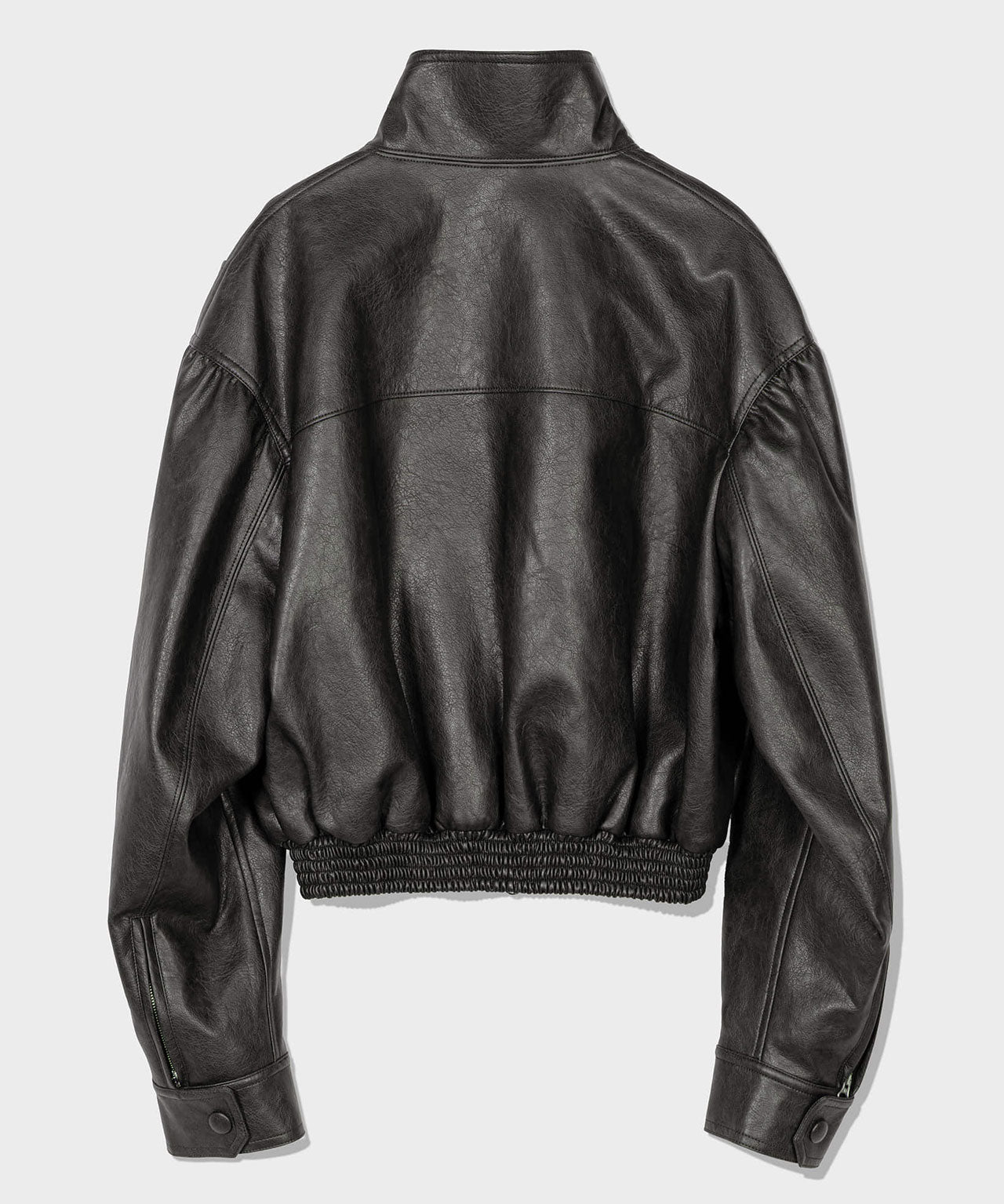 LOW CLASSIC Graue Kunstlederjacke