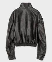 LOW CLASSIC Graue Kunstlederjacke