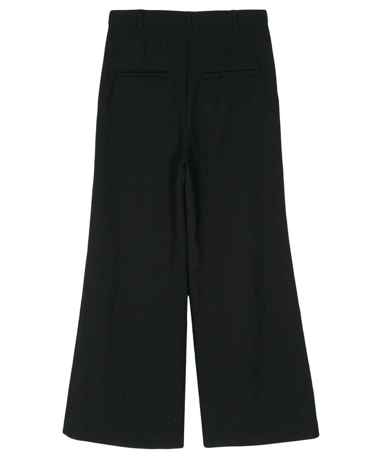 LOW CLASSIC Schwarze, weite Anzughose aus Wolle