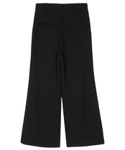 LOW CLASSIC Schwarze, weite Anzughose aus Wolle