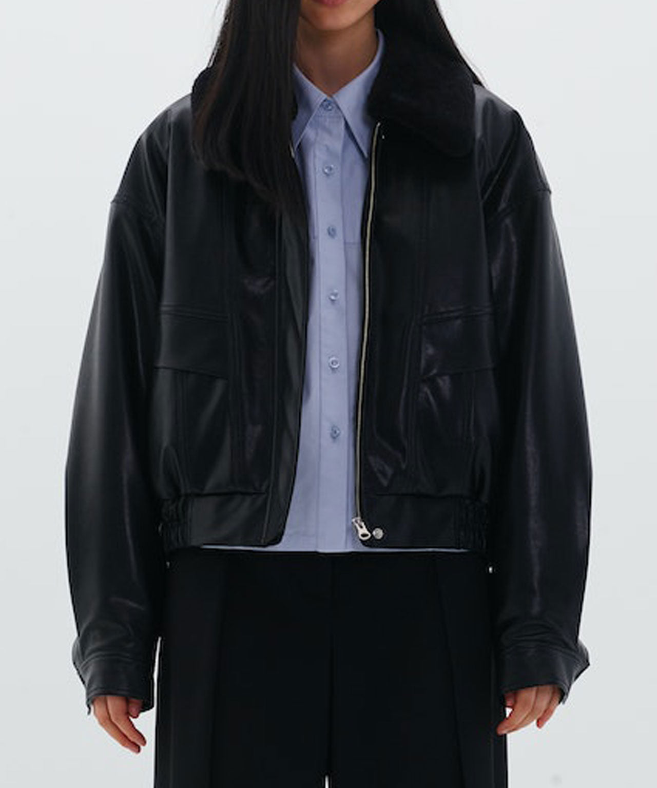 LOW CLASSIC Schwarze Pilotenjacke