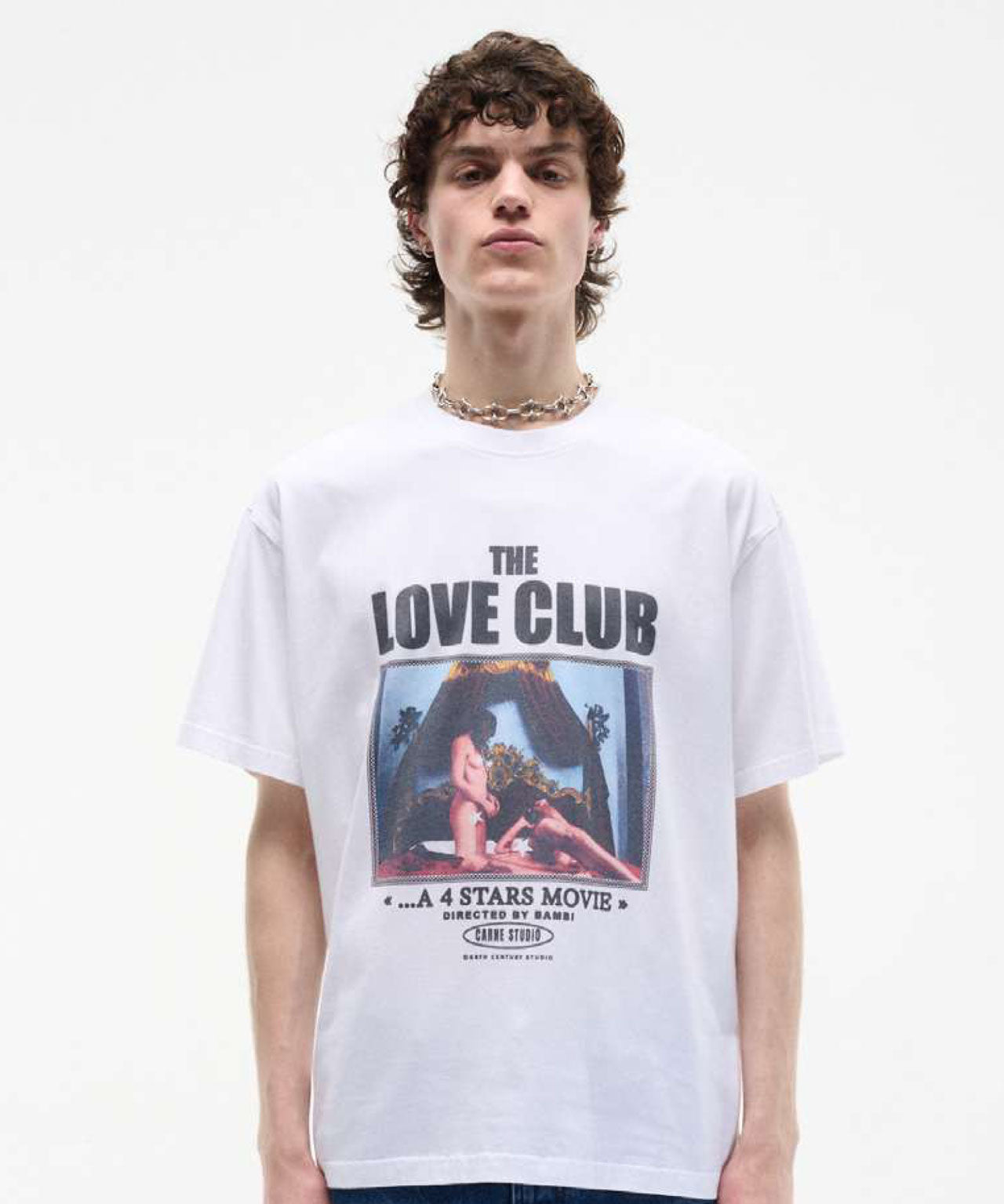 CARNE BOLLENTE Weißes T-Shirt mit Frontprint – Ansicht 2