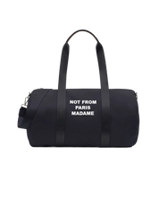 Drôle de Monsieur Schwarze Gymbag aus Nylon – Frontansicht