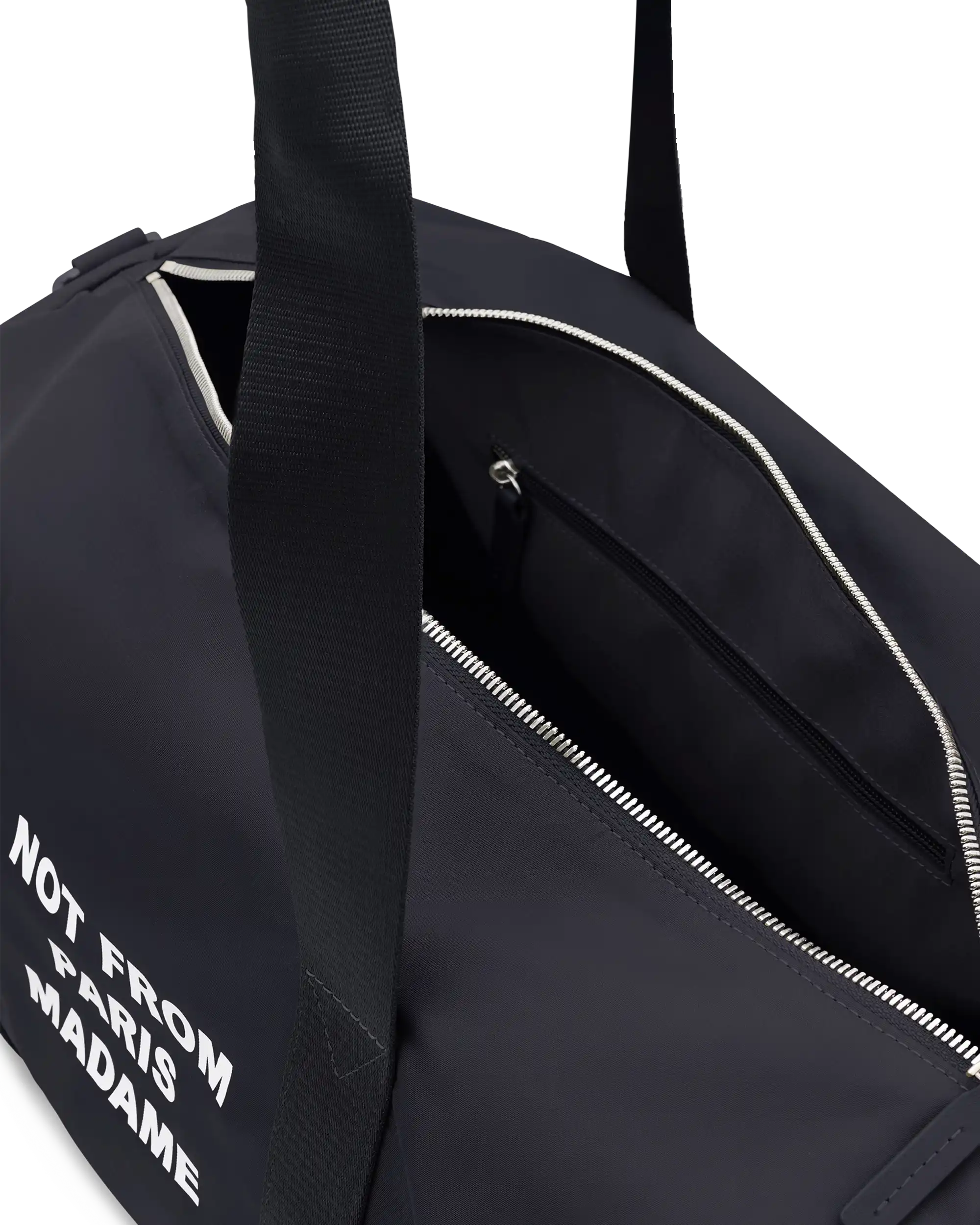 Drôle de Monsieur Schwarze Gymbag aus Nylon – Detailansicht