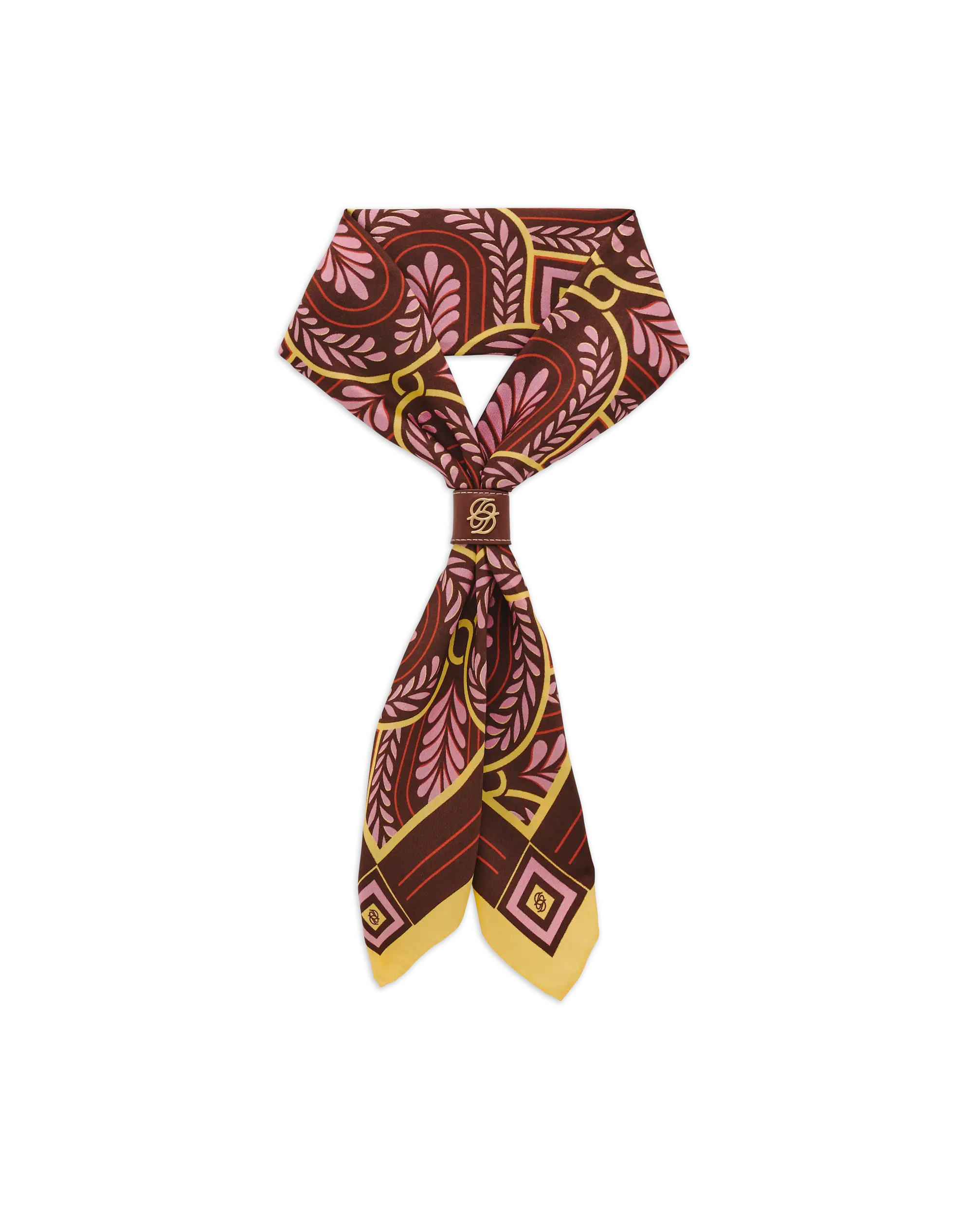 Drôle de Monsieur Seidenbandana mit Lederring – Ansicht 1