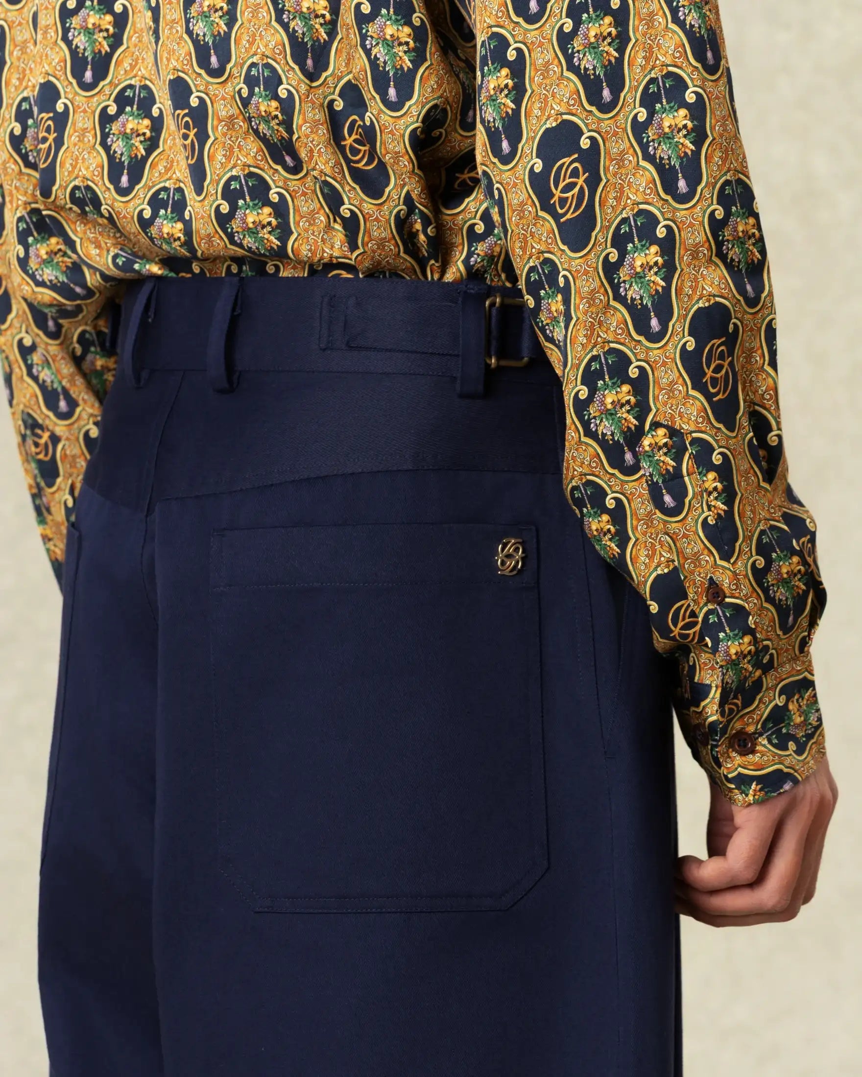 Drôle De Monsieur Nachtblaue Slacks – Ansicht 4