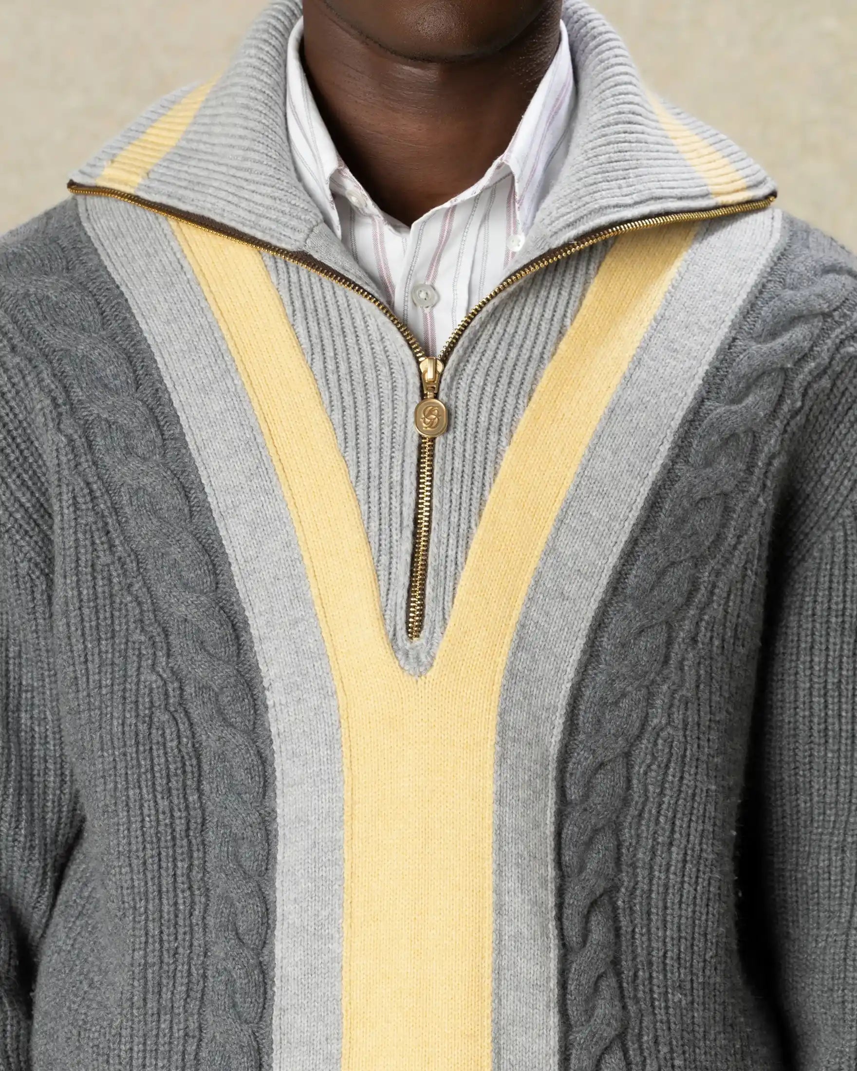 Drôle De Monsieur Stricktroyer mit Colorblocking – Ansicht 2