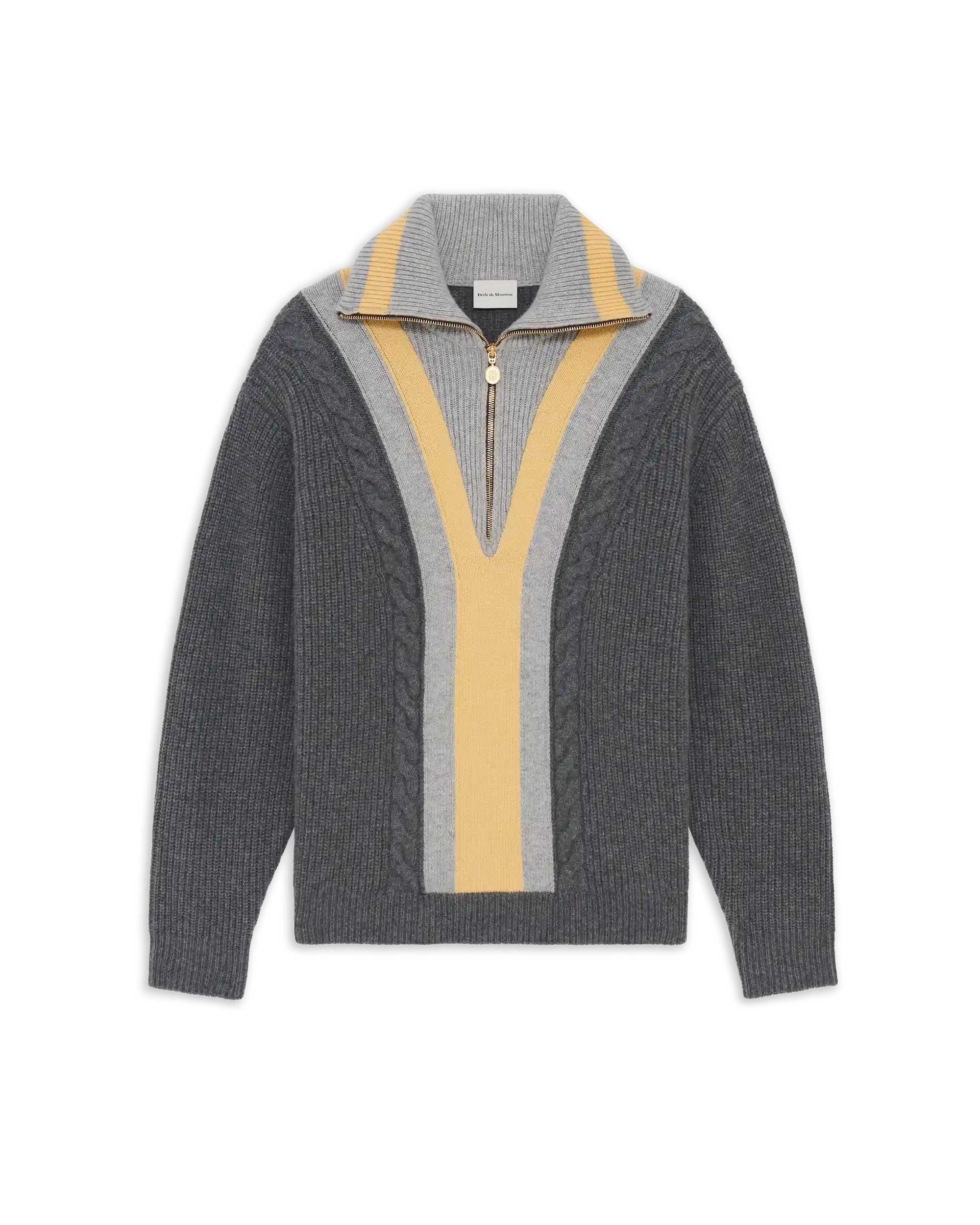 Drôle De Monsieur Stricktroyer mit Colorblocking – Ansicht 1