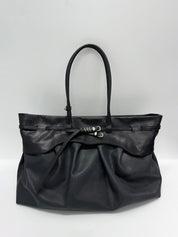 MARGESHERWOOD Schwarze Big Grandma XL aus Glattleder, layered