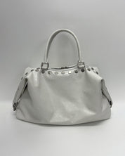 MARGESHERWOOD Weiße, studded Ledertasche