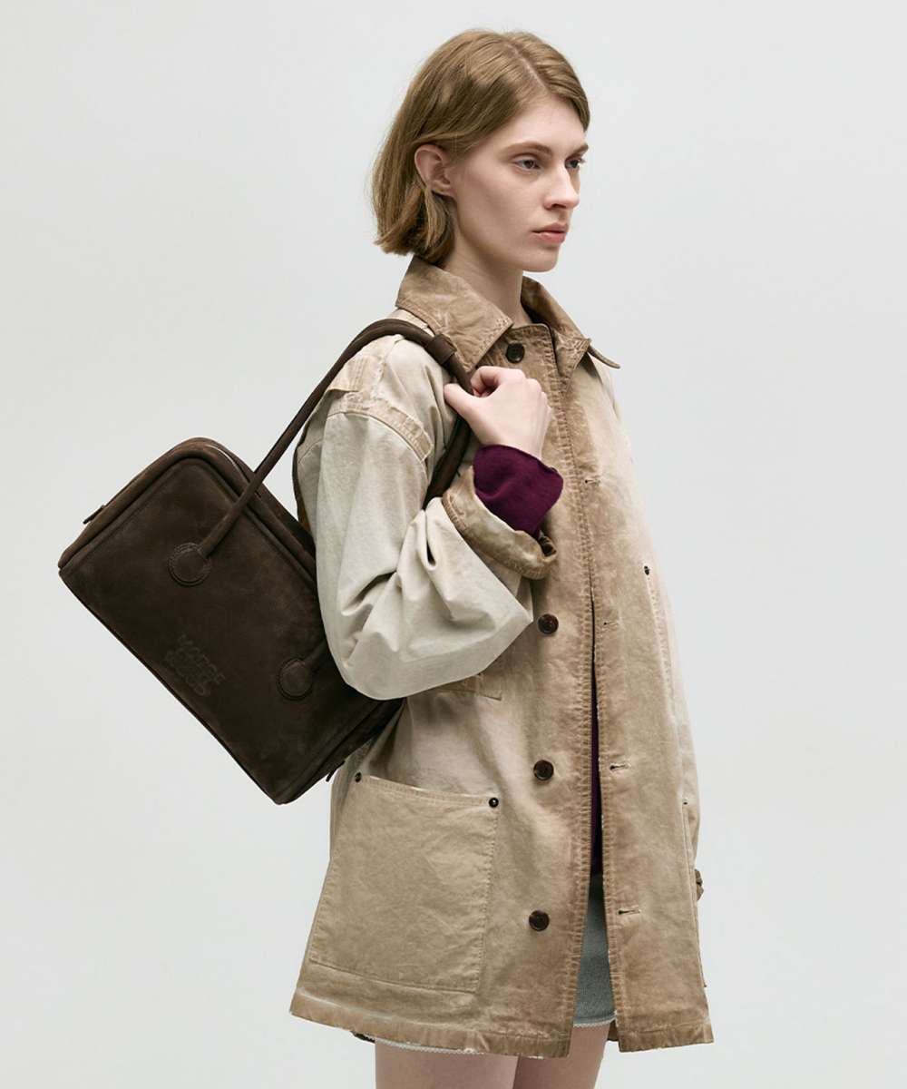 MARGESHERWOOD Soft Boston Henkeltasche, schokobraun