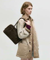 MARGESHERWOOD Soft Boston Henkeltasche, schokobraun