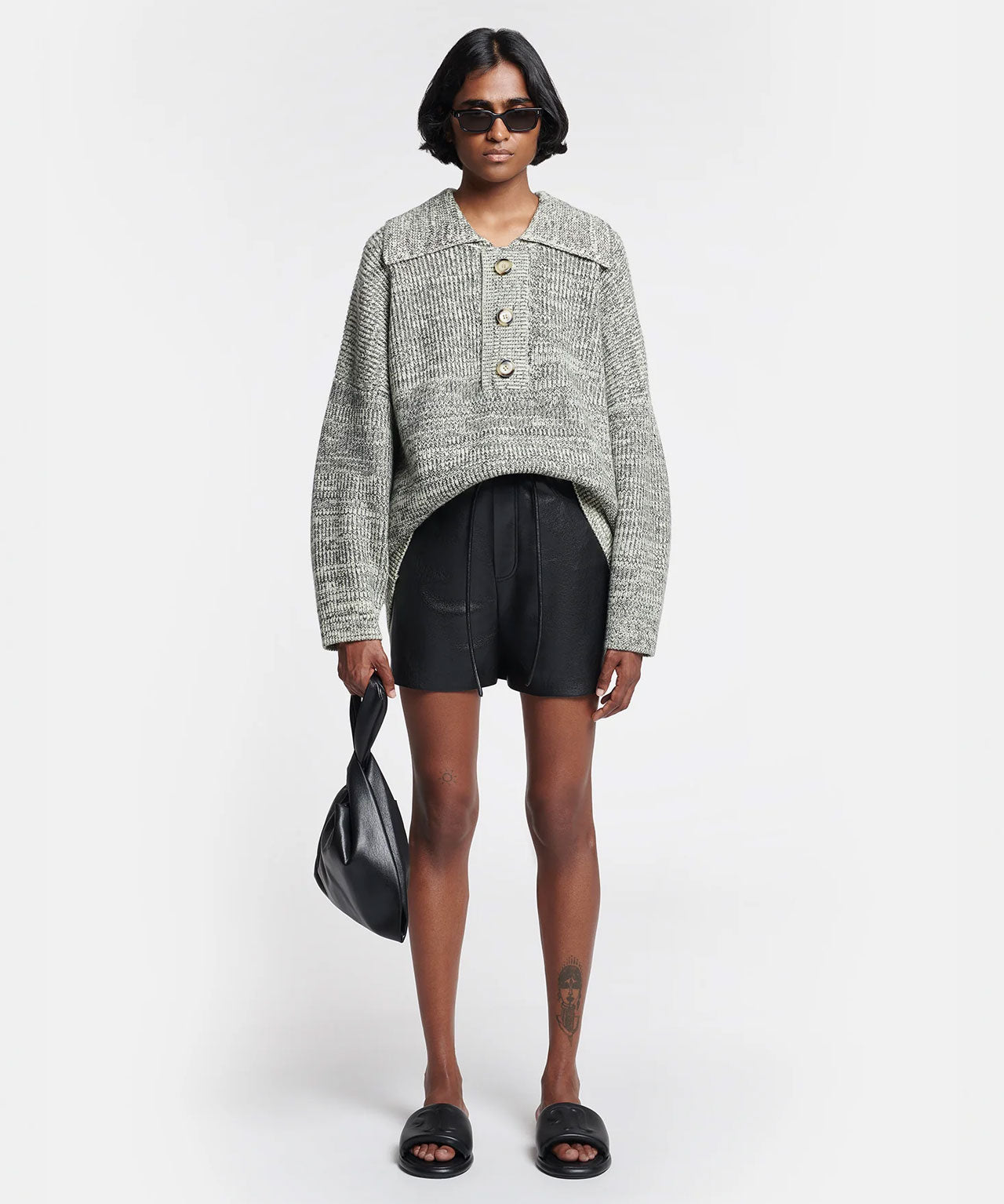 NANUSHKA Melierter, oversized Pullover im Cashmeremix