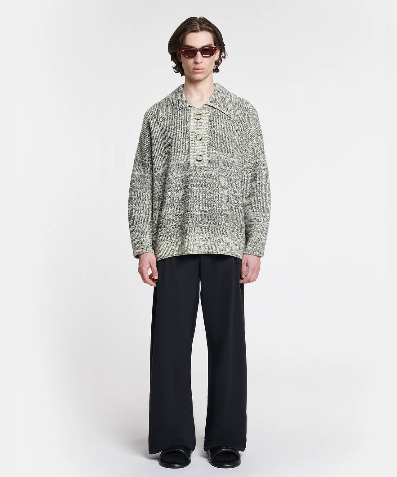 NANUSHKA Melierter, oversized Pullover im Cashmeremix