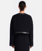 NANUSHKA Schwarze Bouclè-Tweed Jacke