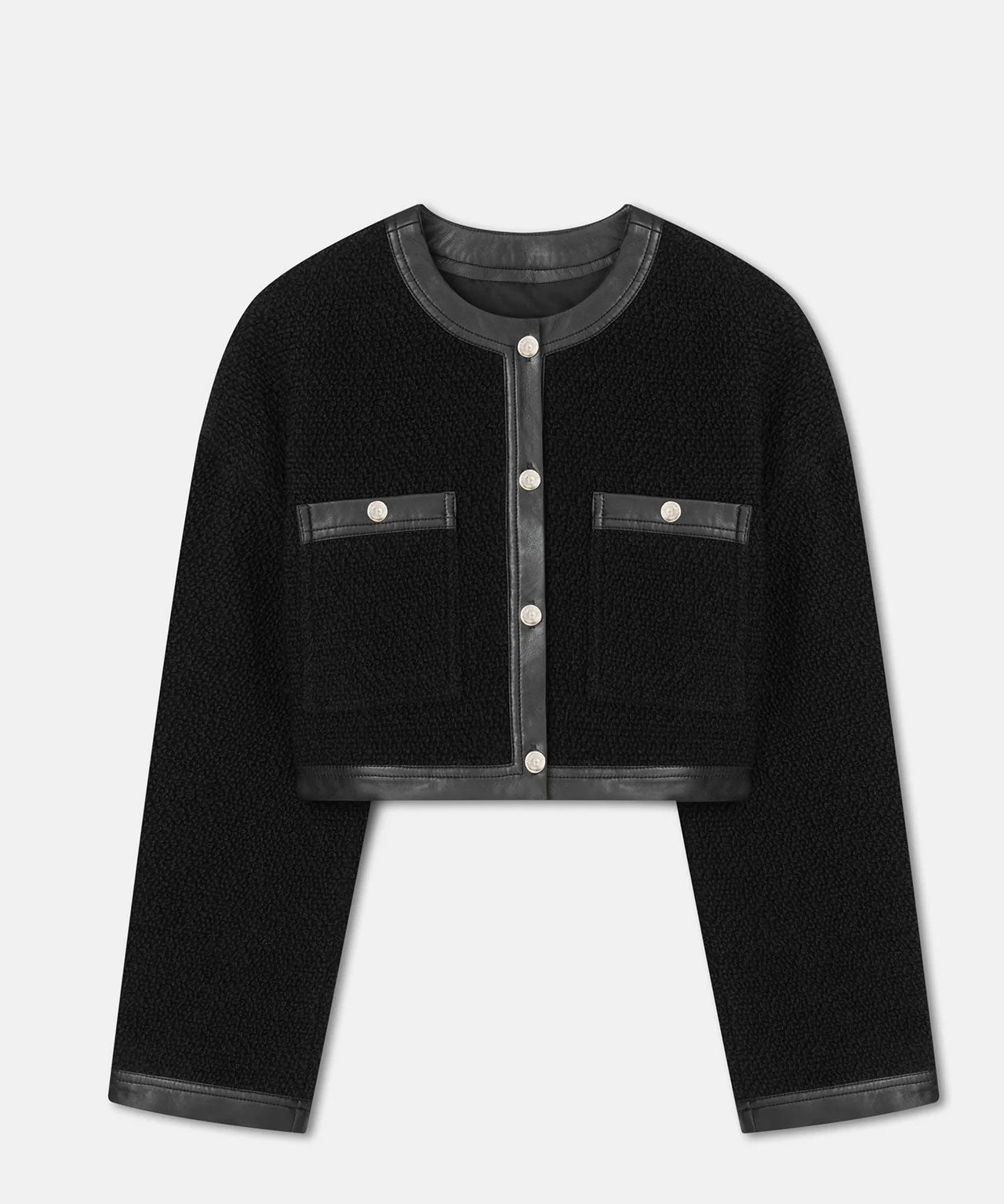 NANUSHKA Schwarze Bouclè-Tweed Jacke