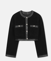 NANUSHKA Schwarze Bouclè-Tweed Jacke