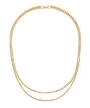 NUMBERING Layerkette mit 2 verschiedenen Gliederketten, Gold/Silber, medium