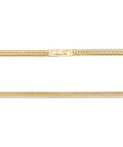 NUMBERING Layerkette mit 2 verschiedenen Gliederketten, Gold/Silber, medium