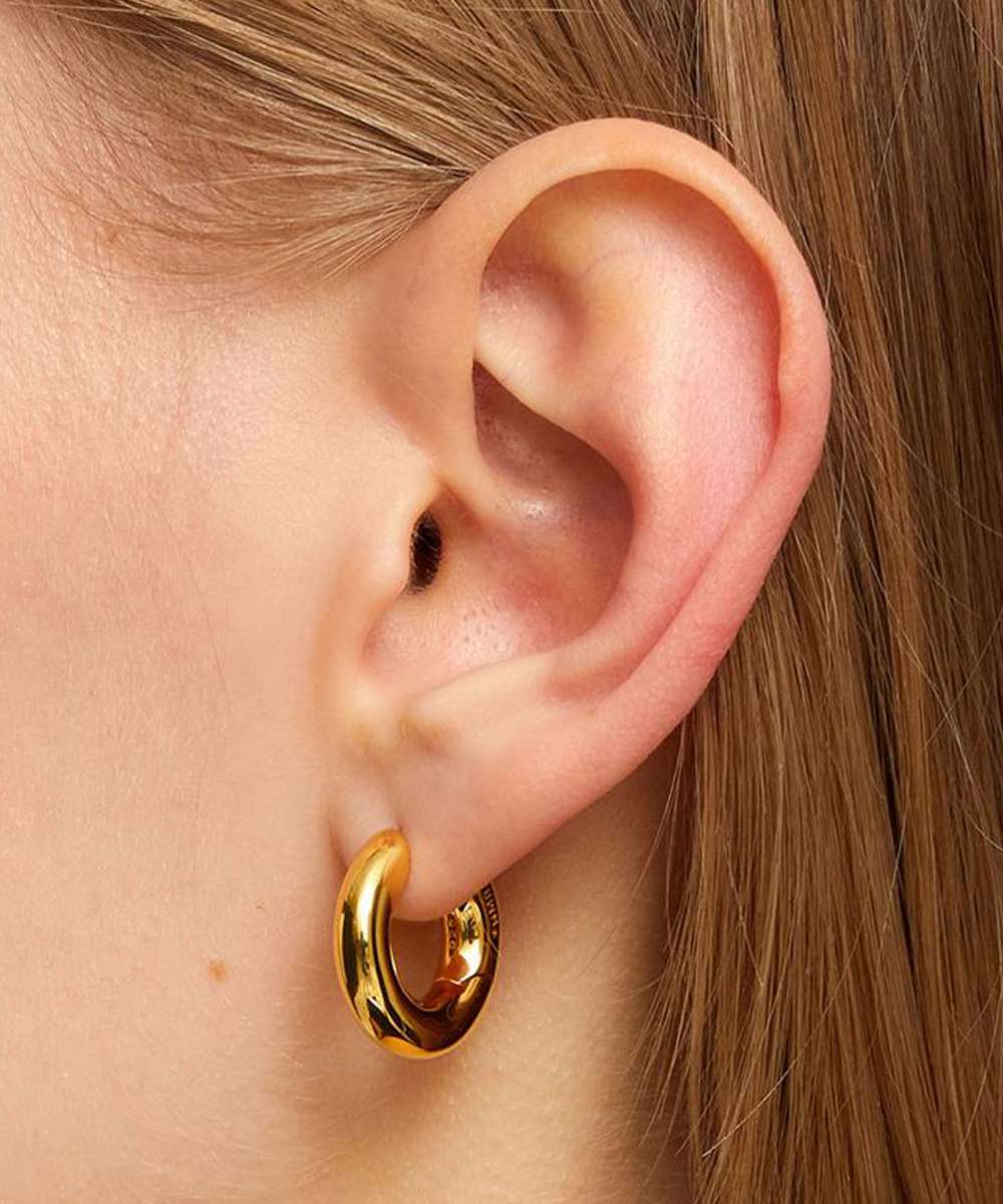 NUMBERING Goldfarbene Kreolen