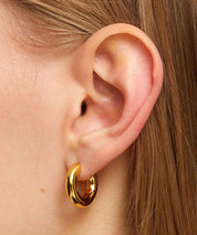 NUMBERING Goldfarbene Kreolen