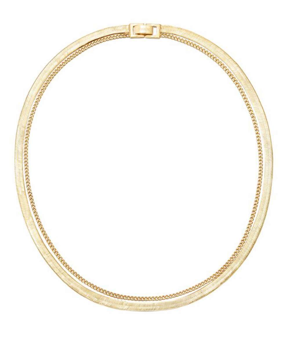 NUMBERING Layerkette mit 2 verschiedenen Gliederketten, Gold/Silber, small