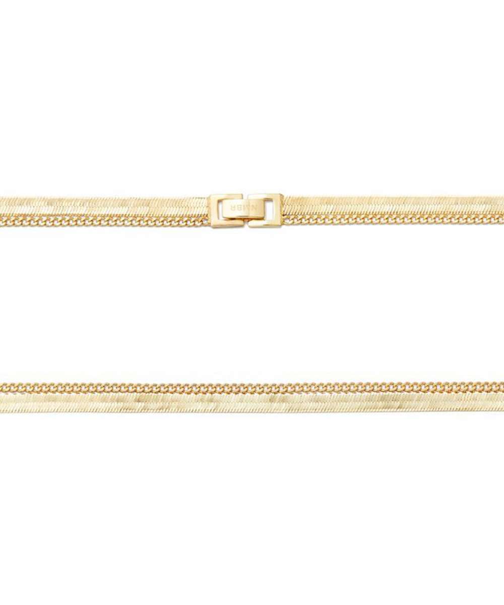 NUMBERING Layerkette mit 2 verschiedenen Gliederketten, Gold/Silber, small