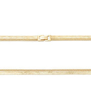 NUMBERING Layerkette mit 2 verschiedenen Gliederketten, Gold/Silber, small