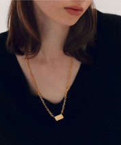 NUMBERING Gliederkette mit Anhänger, goldfarben