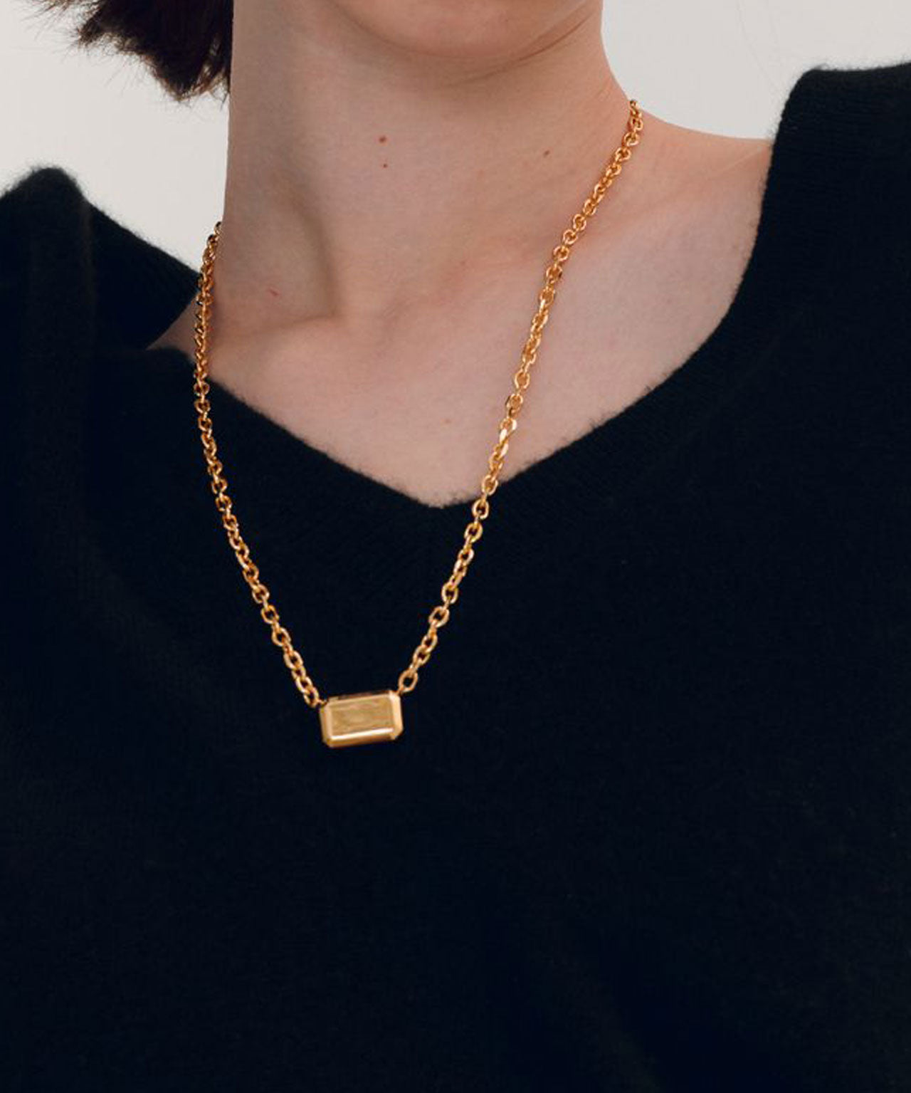 NUMBERING Gliederkette mit Anhänger, goldfarben