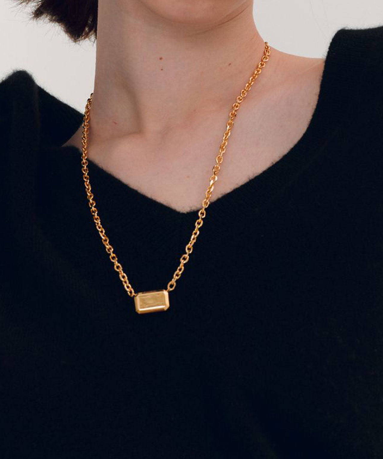 NUMBERING Gliederkette mit Anhänger, goldfarben