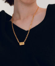 NUMBERING Gliederkette mit Anhänger, goldfarben