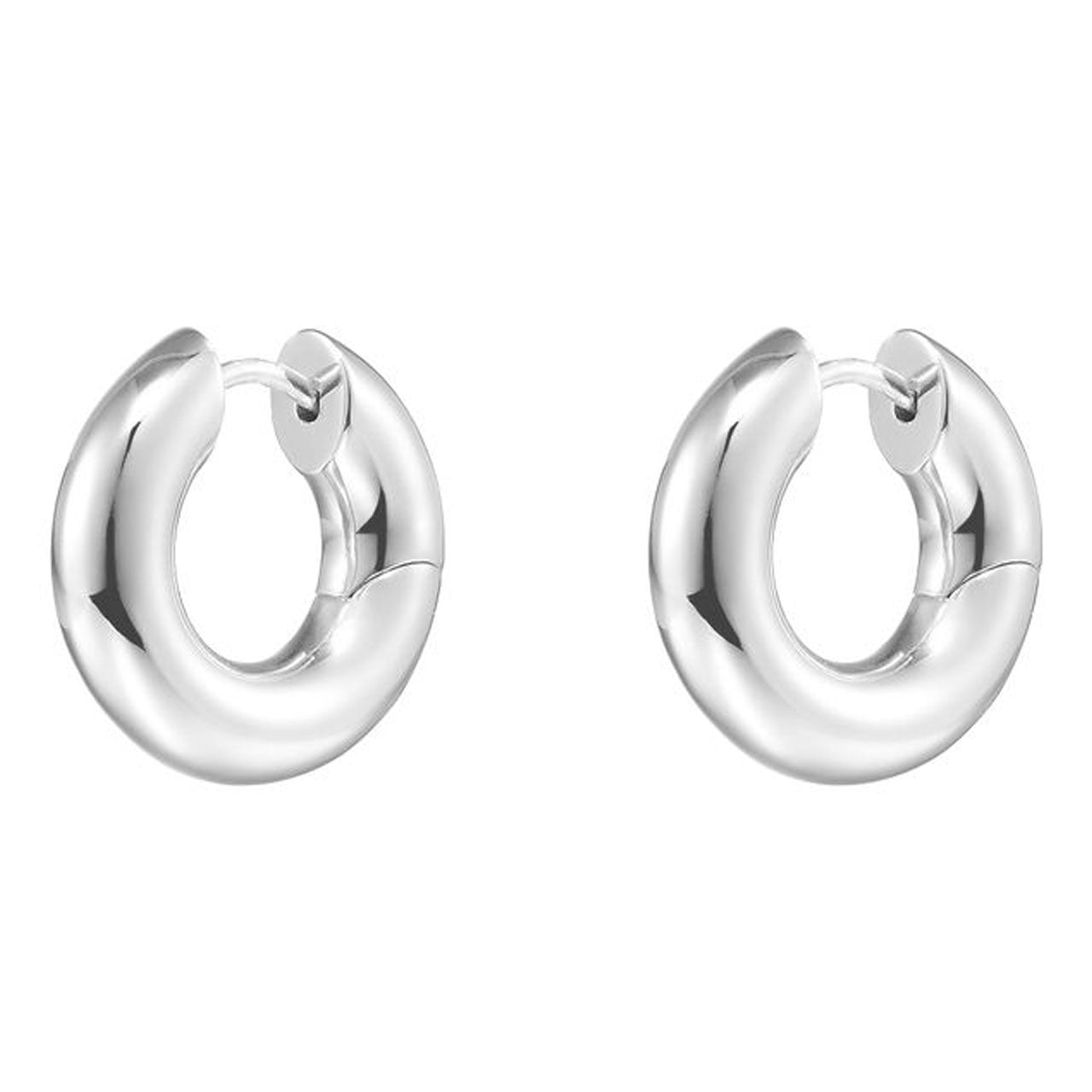 NUMBERING Silberfarbene Kreolen