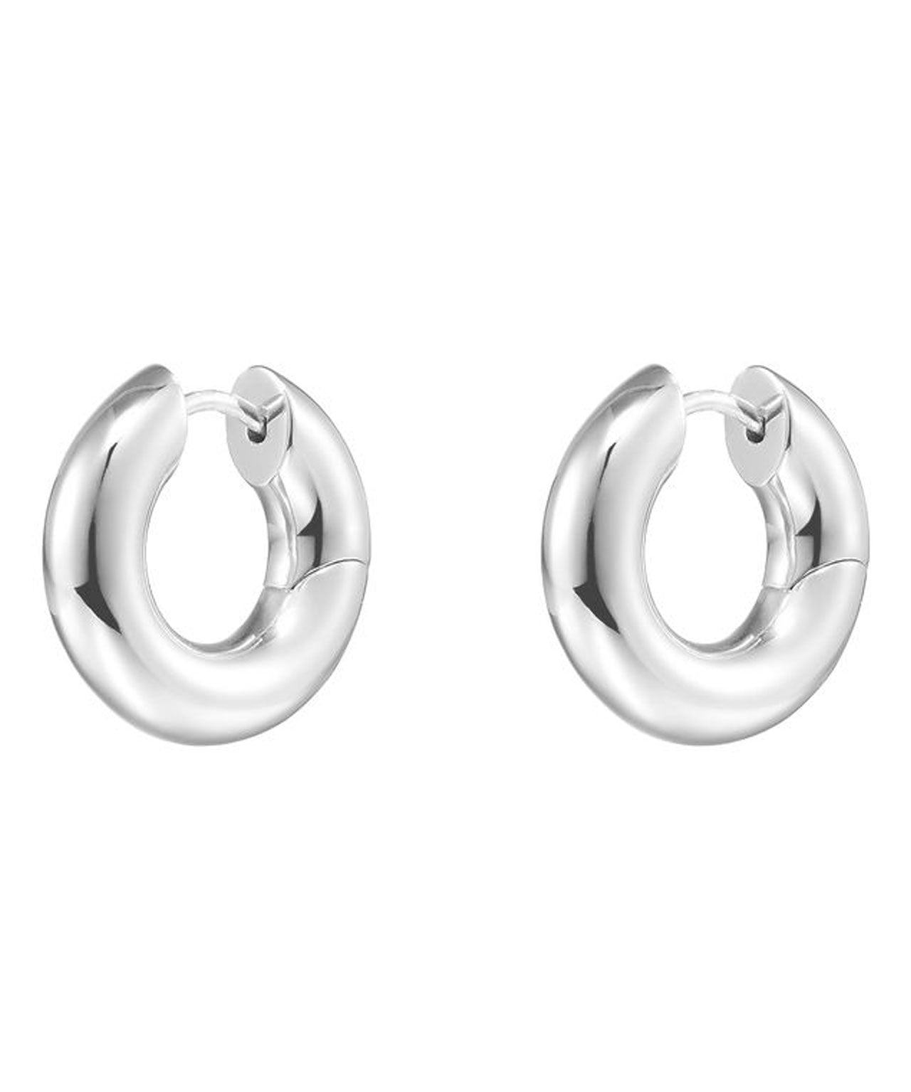 NUMBERING Silberfarbene Kreolen