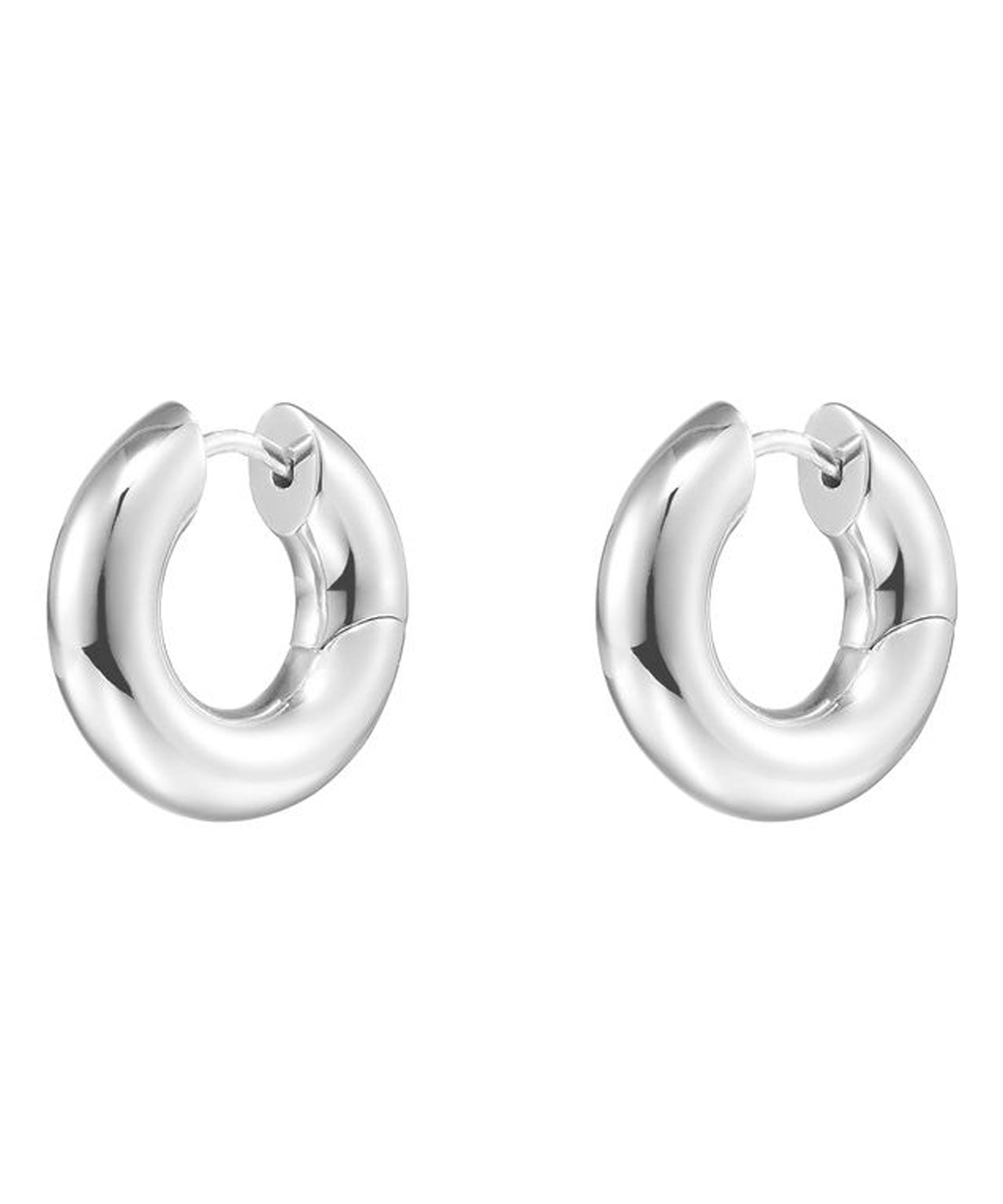 NUMBERING Silberfarbene Kreolen