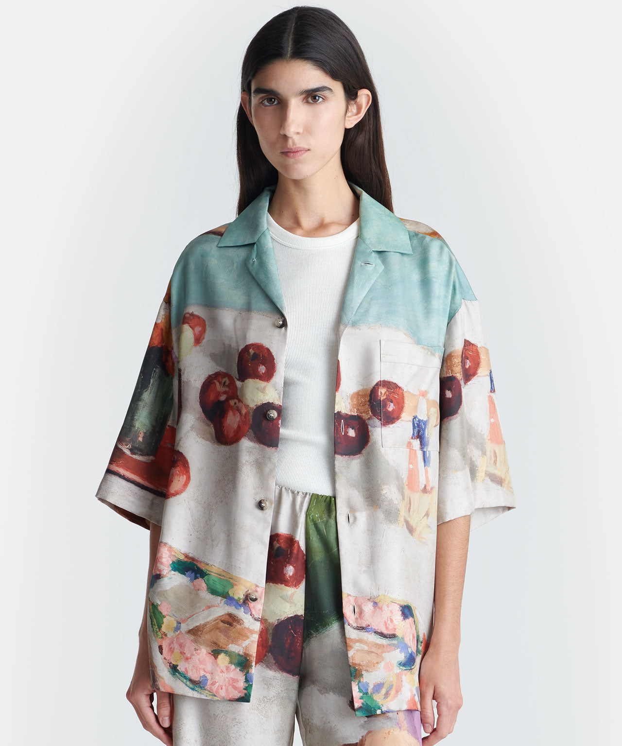 NANUSHKA Kurzarmbluse aus Seide