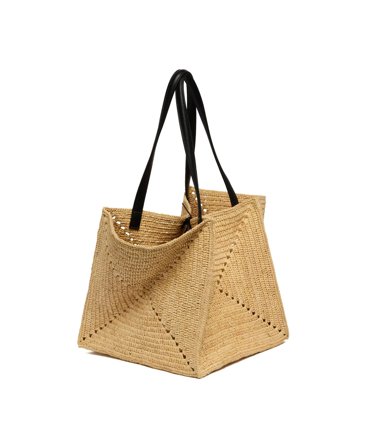 NANUSHKA Origami Raffia Tote Bag