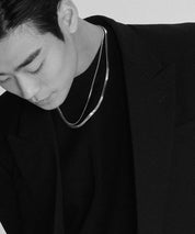 NUMBERING Layerkette mit 2 verschiedenen Gliederketten, Silber, small