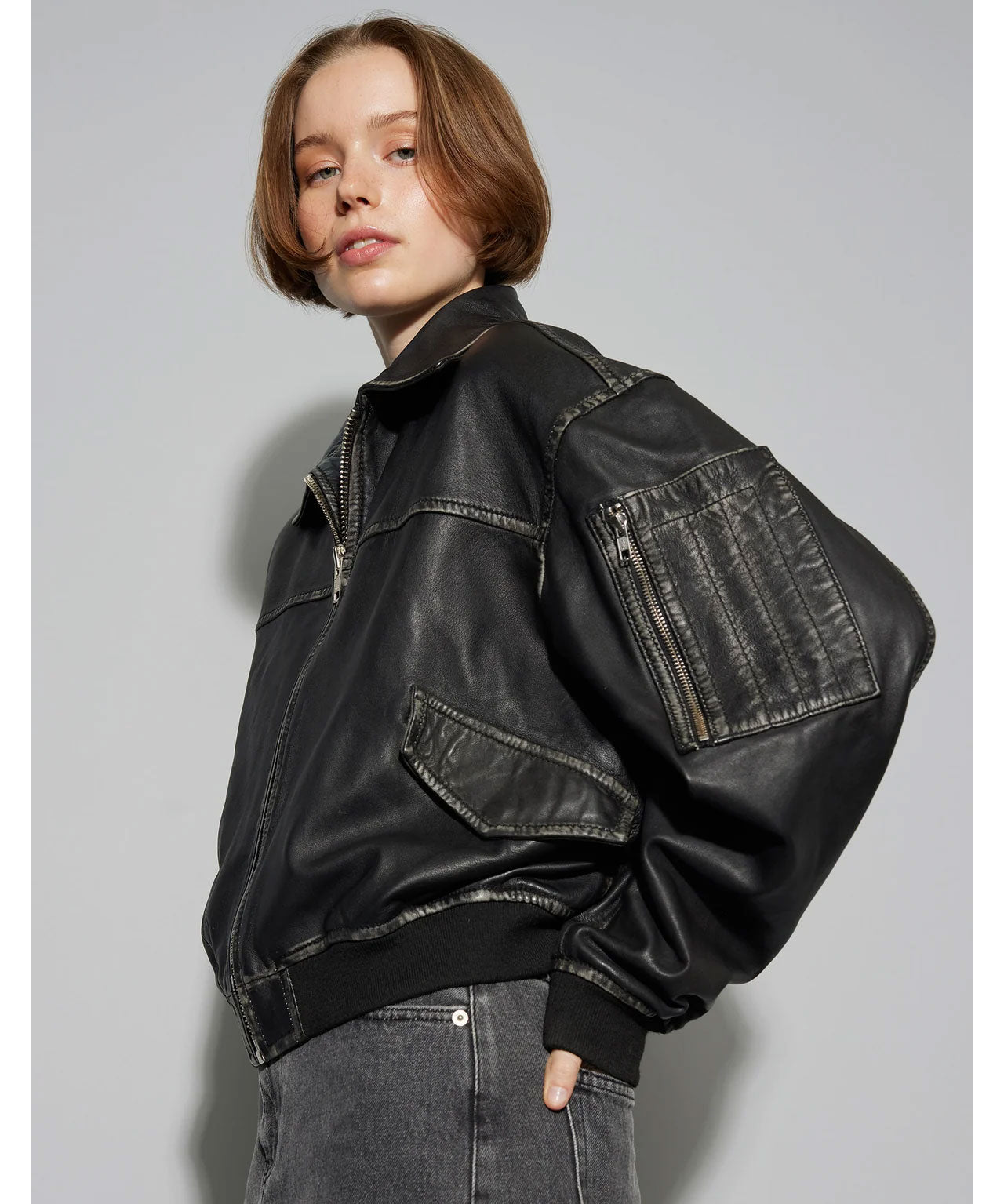 Lederbomber im Vintagelook