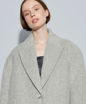 Grauer, oversized Wollblazer