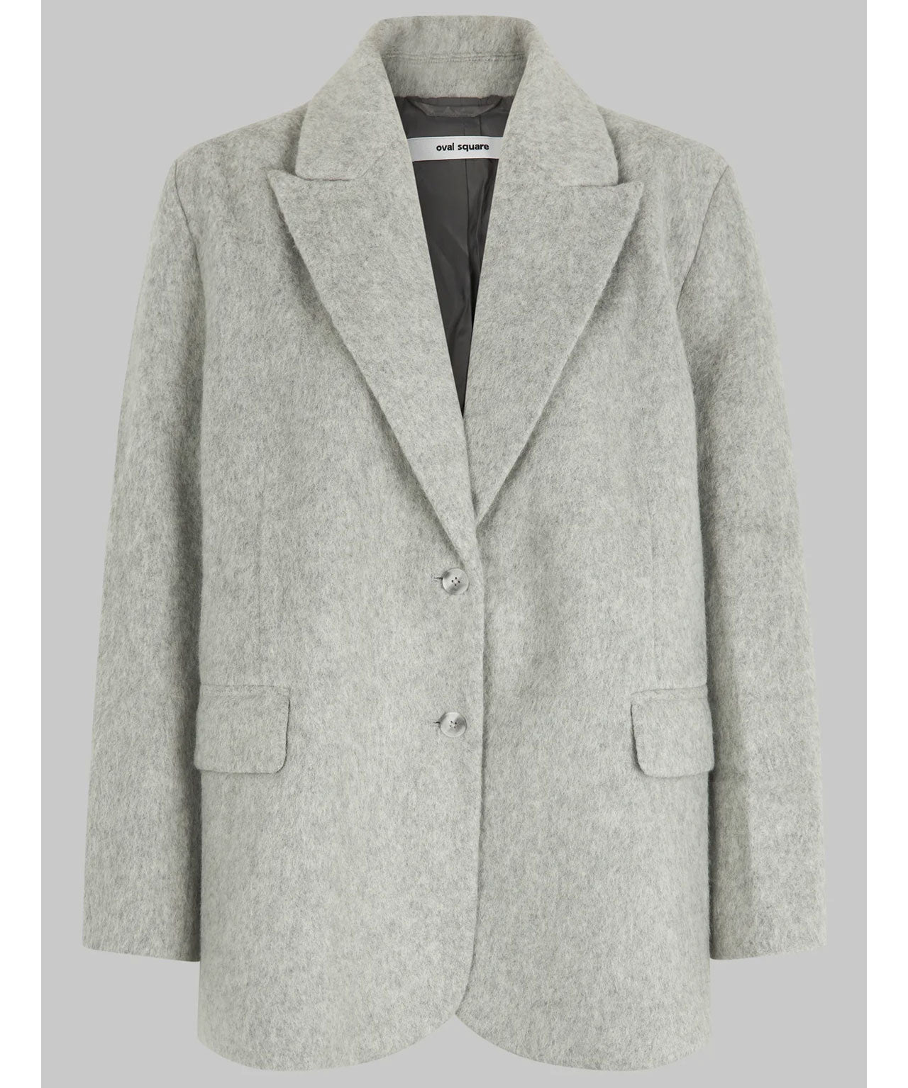 Grauer, oversized Wollblazer
