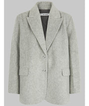 Grauer, oversized Wollblazer
