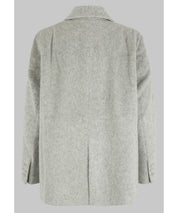 Grauer, oversized Wollblazer